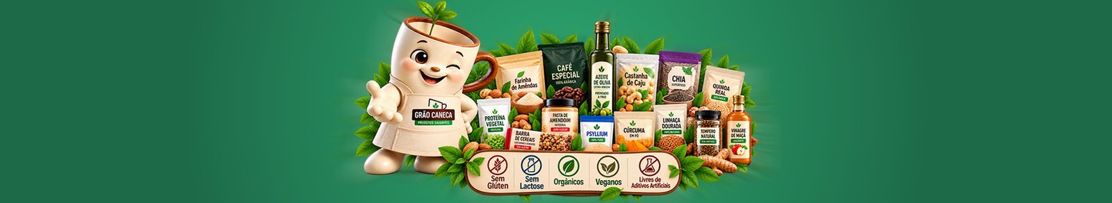Graocaneca mascote alimentos aditivos