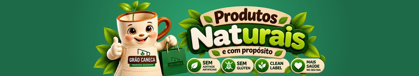 Graocaneca mascote produtos naturais