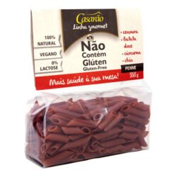 Massa de Arroz Gourmet Penne com Cenoura, Batata Doce, Cúrcuma e Chia Sem Glúten 300g – Casarão