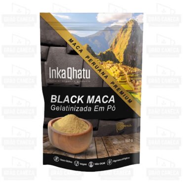 Black Maca Peruana Premium Gelatinizada em Pó 100% Pura 150g Direto dos Andes Inka Qhatu