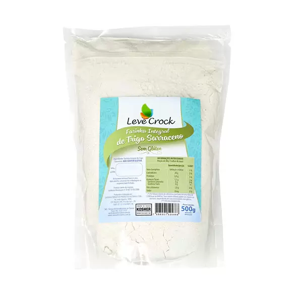 Farinha de trigo sarraceno (mourisco) integral 500g leve crock