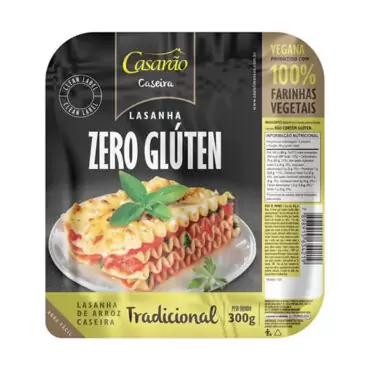 Massa para Lasanha Tradicional Sem Glúten 300g - Casarão