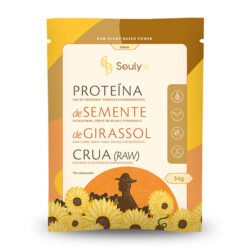 Proteína de semente de girassol crua em sachê 34g souly