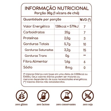 Lascas de Brownie Zaytas Gotas de Chocolate 70% 80g - Zaya 2
