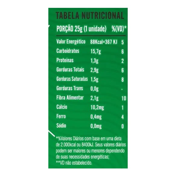 Barra de Frutas Tâmara, Coco e Alfarroba Vegana e 100% Natural - Vittay Alimentos TN