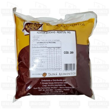 Açúcar mascavo 1kg tainá alimentos