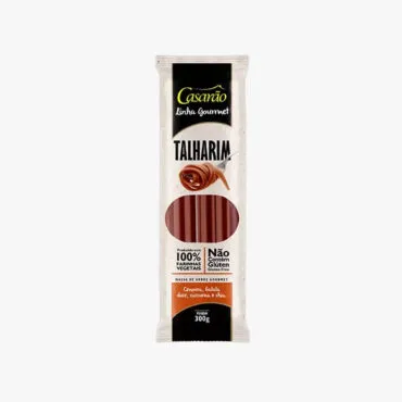Massa de Arroz Talharim Gourmet de Cenoura, Batata Doce, Cúrcuma e Chia Sem Glúten 300g – Casarão