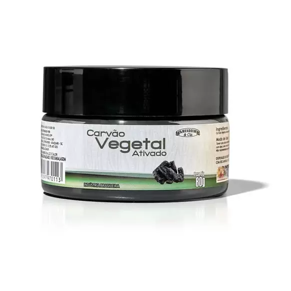 Carvão vegetal ativado em pó 80g