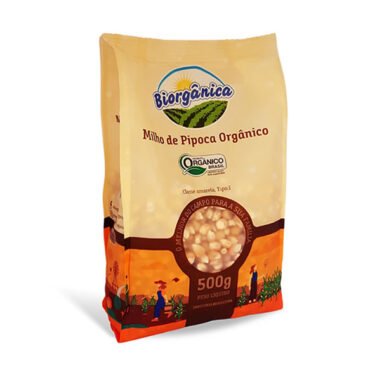 Milho de Pipoca Orgânica 500g - Biorgânica