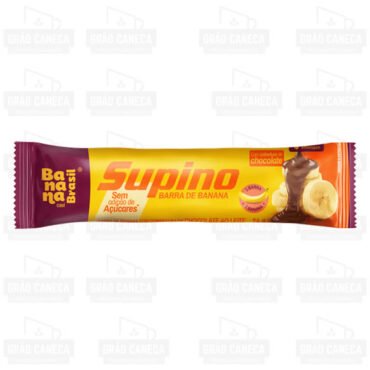 Barra Supino Banana e Chocolate ao Leite Sem Açúcar 24g Banana Brasil