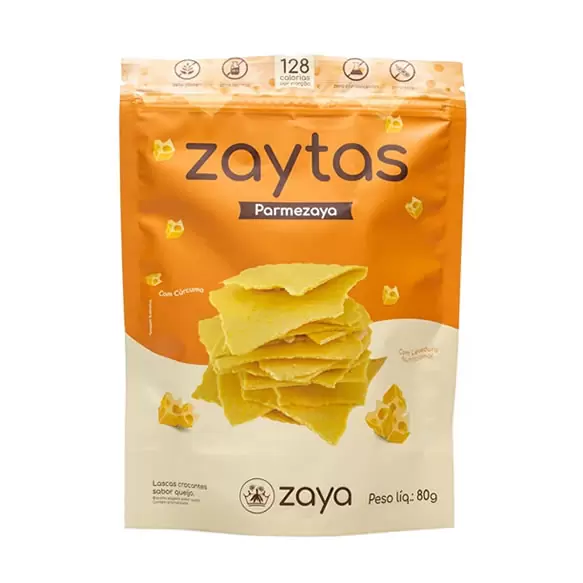 Lascas crocantes zaytas parmezaya queijo 80g zaya