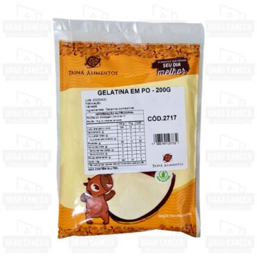 Gelatina em pó sem sabor e sem glúten 200g –– tainá alimentos