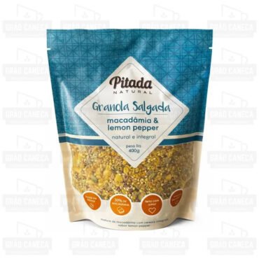 Granola Salgada Macadâmia Lemon Pepper 400g Pitada Natural