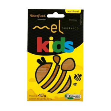 Mel Orgânico Multifloral Kids 10 Sachês 40g - Nobreflora