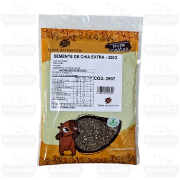 Semente de chia sem glúten 200g tainá alimentos