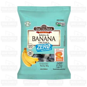 Bala de Banana Orgânica Zero Açúcar 100g Da Colônia