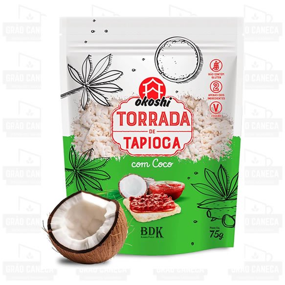 Torrada de Tapioca com Coco 75g Okoshi