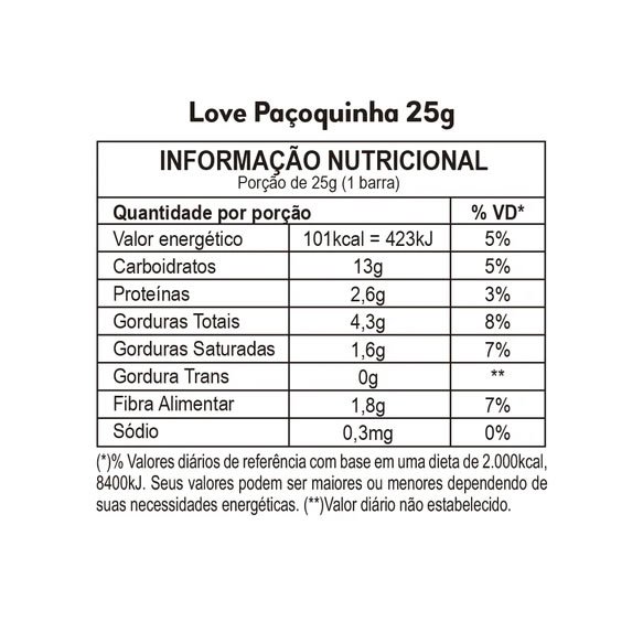 Barra De Frutas Love Paçoquinha 25g Hart's Natural Tn
