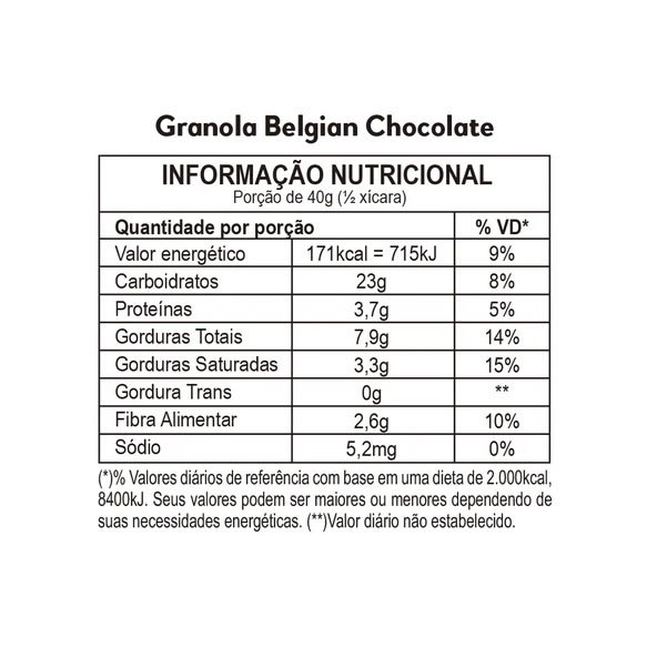 Granola Australia Chocolate Belga Sem Glúten 300g Hart's Natural Tn