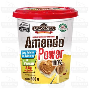 Pasta de Amendoim Integral Zero Amendo Power 500g Da Colônia