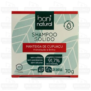 Shampoo sólido vegano manteiga de cupuaçu 70g boni natural