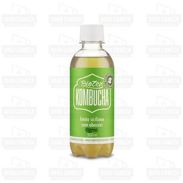 Kombucha orgânica limão siciliano com abacaxi 300ml biozen