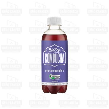 Kombucha orgânica uva com gengibre 300ml biozen