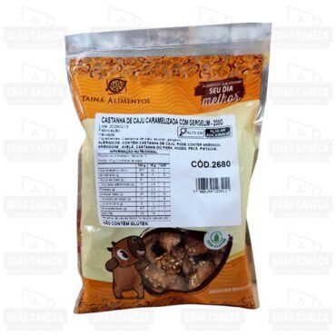 Castanha de Caju Caramelizada com Gergelim 200g Tainá Alimentos